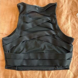 Zella Black Strappy Athletic Crop Top